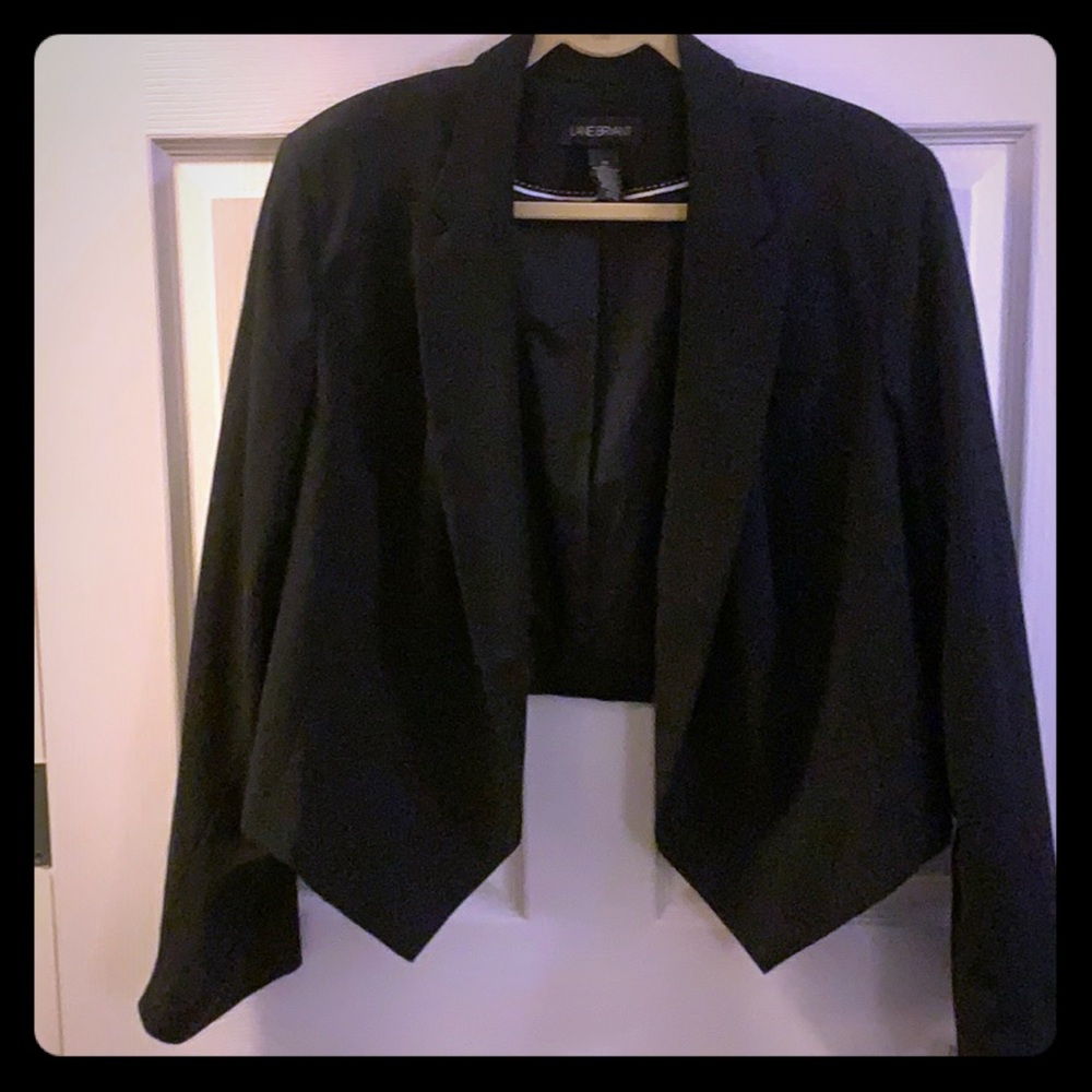 Lane Bryant black crop blazer